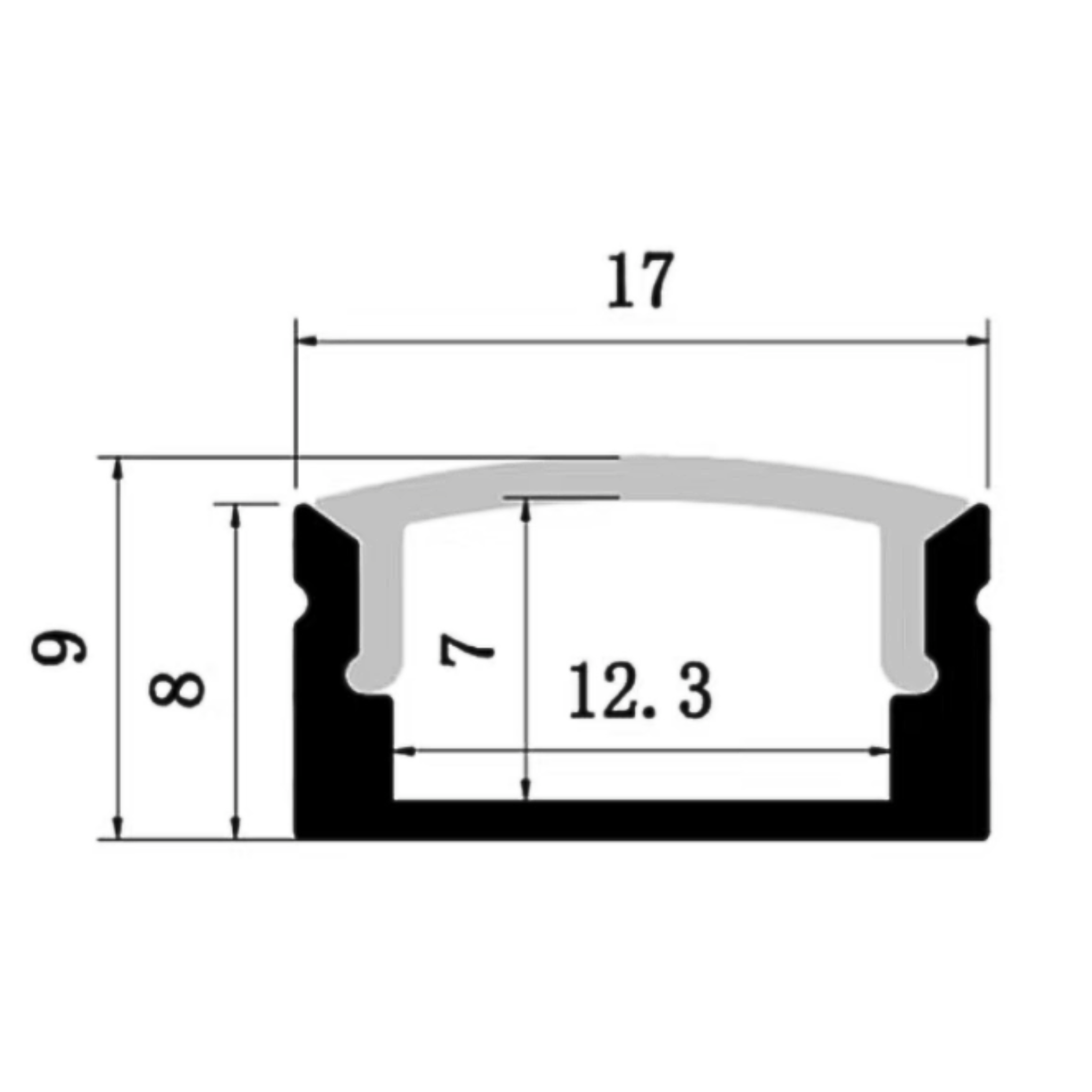 LED Profile Surface 17x9